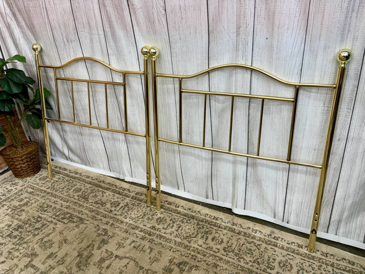 Antique brass headboard discount